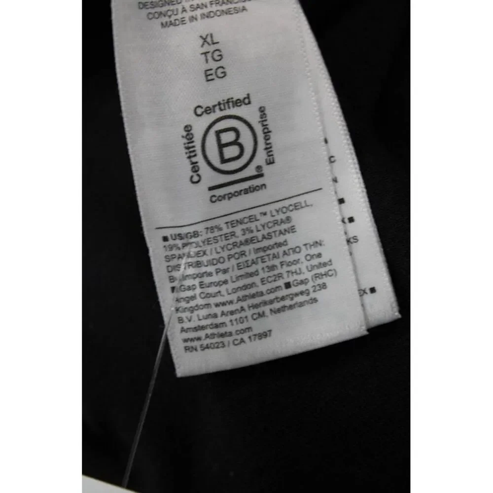 Athleta Womens Black Sweatpants Drawstring Tencel Blend Size XL